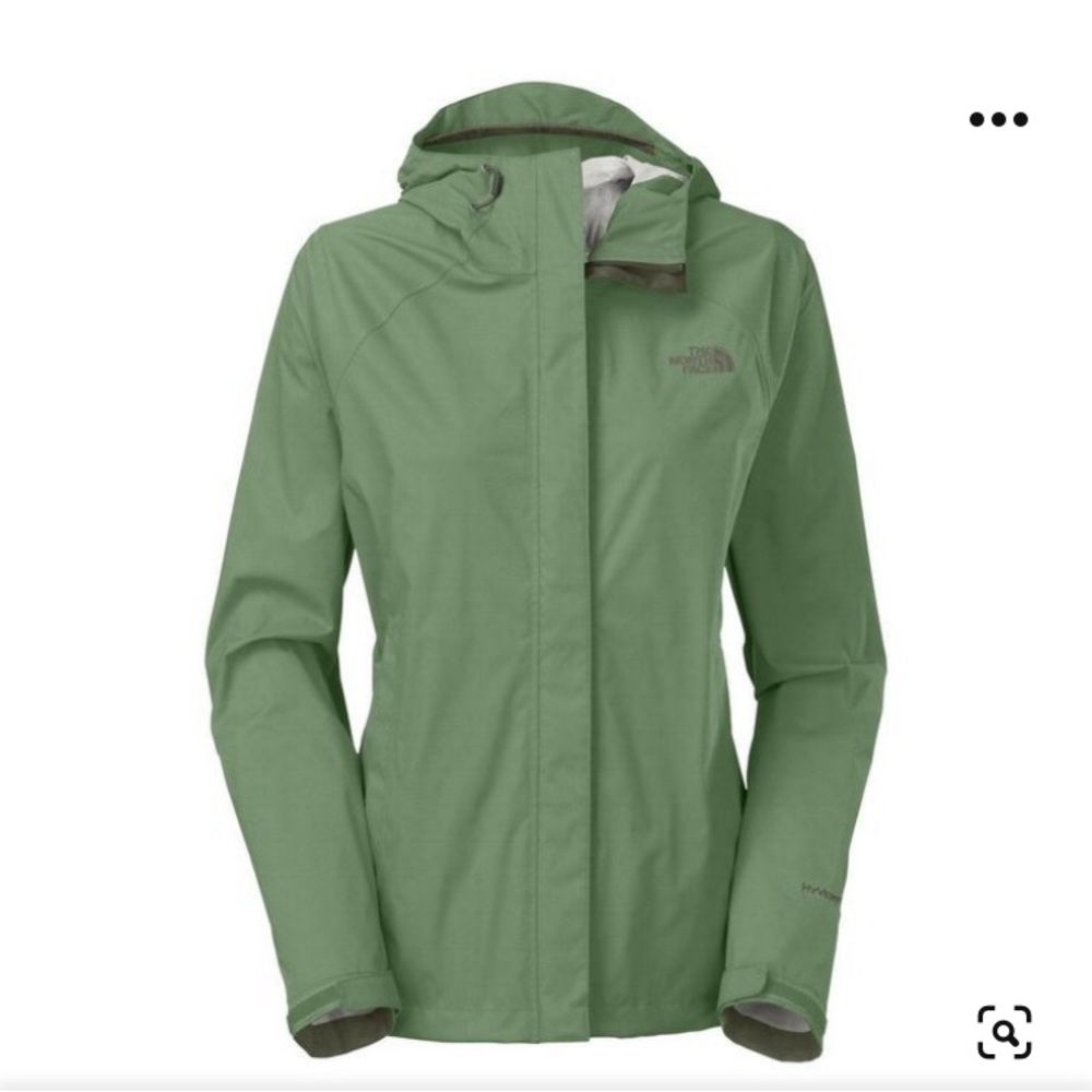 Light Green The North Face Venture Rain Jacket, womens medium